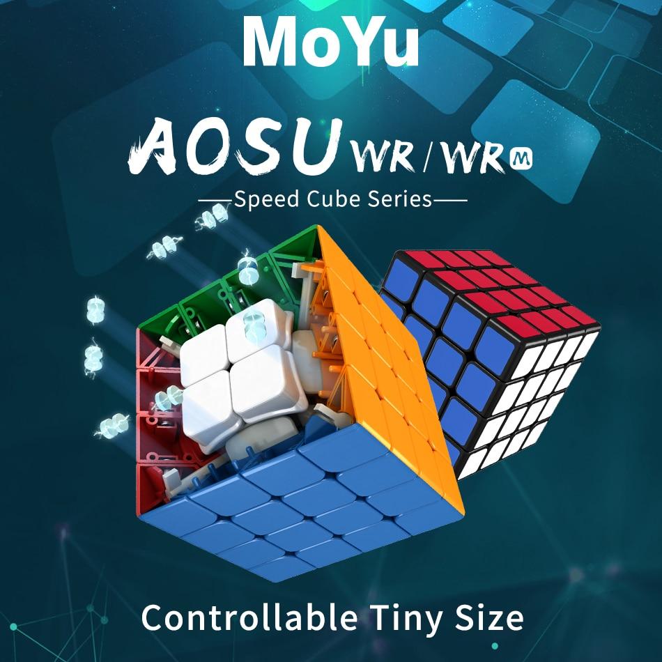 Moyu Aosu WR M Magnetic 4x4x4 Magic Cube 4x4 Cubing Speed Puzzle Cubo Magico Competition Cubes