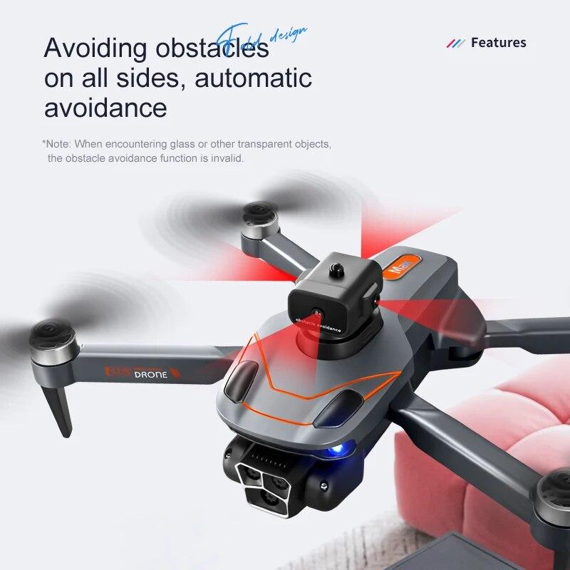 New S115 RC Drone 8K Professional Three-camera Wide-angle Positioning Obstacle Avoidance Brushless Motor Foldable Quadcopter Gift Toy
