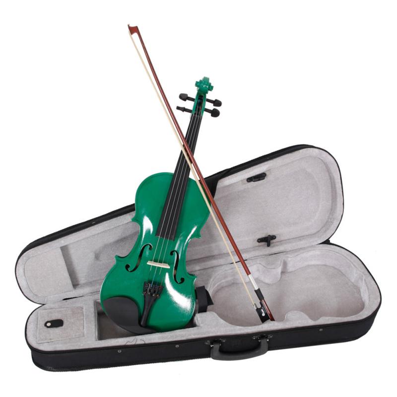4/4 Acoustic Violin With Box Bow Rosin Natural Violin Musical Instruments Children Birthday Present