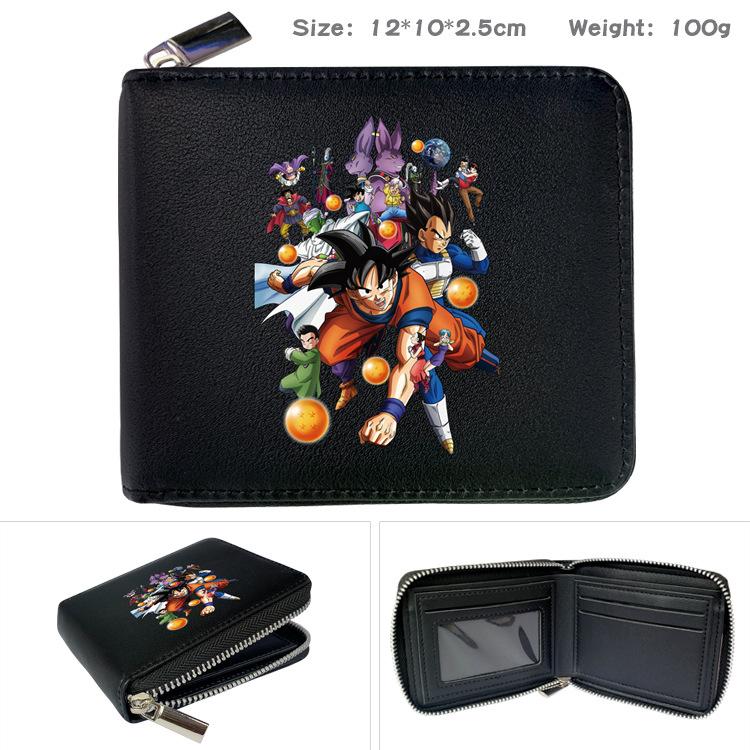 Dragon Ball Z Portemonnee met Rits Anime Print Korte PU Kaart Portemonnee Draagbaar voor Studenten Mannen Vrouwen Goku Vegeta 1 stuks