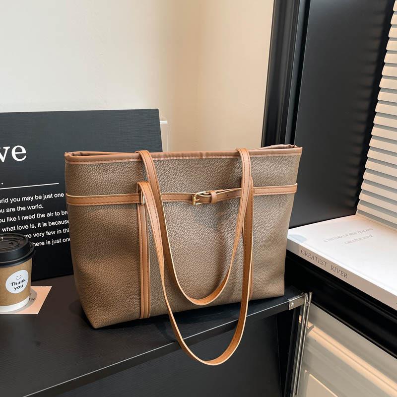 New Trendy Women's Shoulder Bag Large Capacity Casual Women's Tote Bag Commuter Handbag Foreign Style Women's Bag