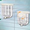 Wall Mounted Bird Cage Water Feeder Pin-Touch Automatic Parrot Water Dispenser No Drip Transparent Bird Cage Waterer
