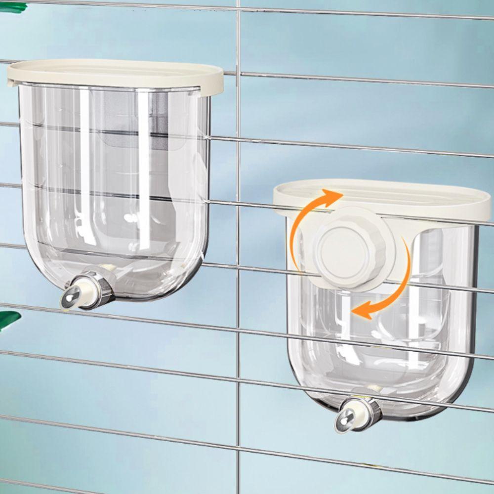 Wall Mounted Bird Cage Water Feeder Pin-Touch Automatic Parrot Water Dispenser No Drip Transparent Bird Cage Waterer
