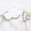 Fashion Women Cubic Zirconia Inlaid Huggie Earrings Piercing Party Jewelry Gift KTJ