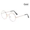 Women Men Round Vintage Eye Protection Anti-Blue Light Eyeglasses Metal Glasses Ultra Light Frame