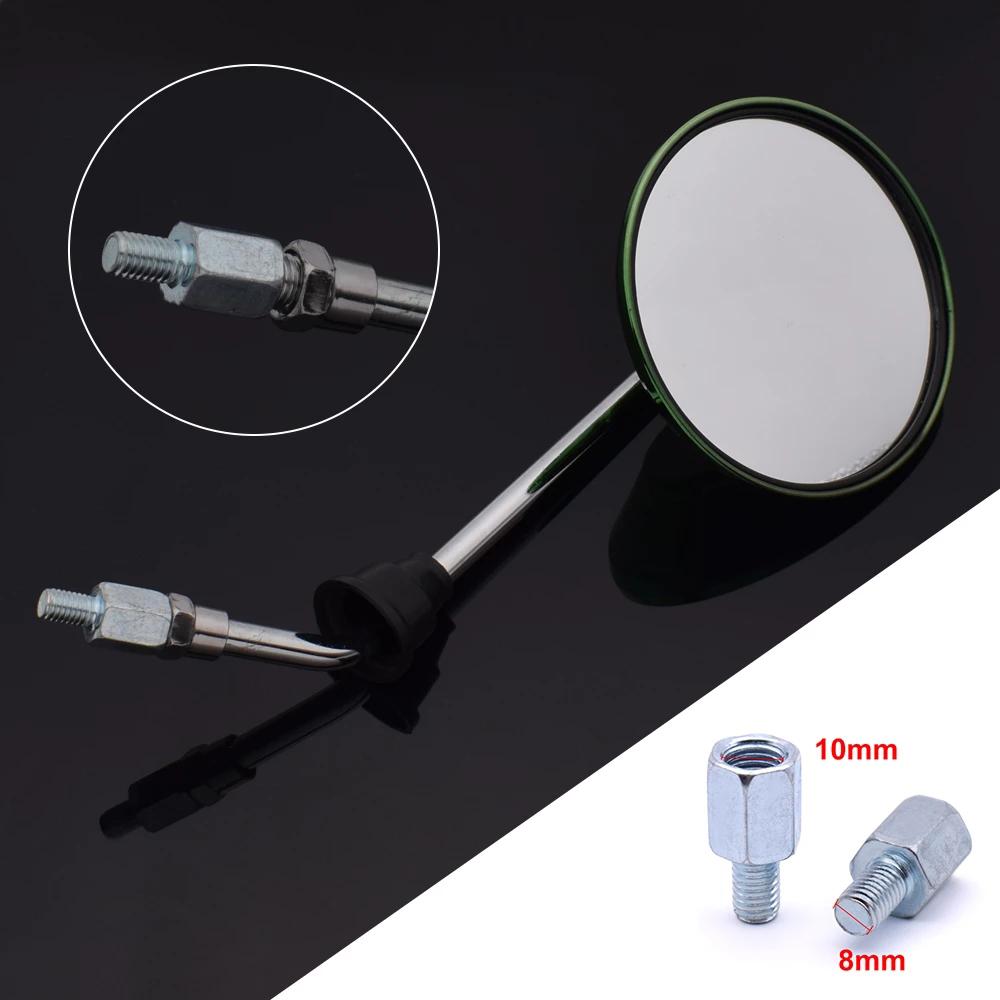 1 Pair Universal Mirror Adapter M10 M8 Clockwise Motorcycle Motorbike Rearview Mirror Adapter Bolt Steel Metal for Motorcycle