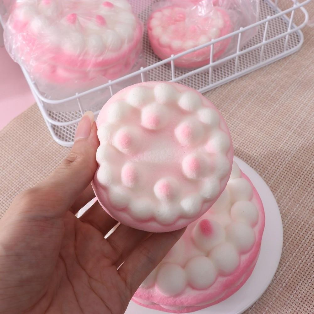 Simulation Raspberry Birthday Cake Squeeze Toy Decompression Pu Squishy Fingertip Toy Pressure Relief Cream Blaster