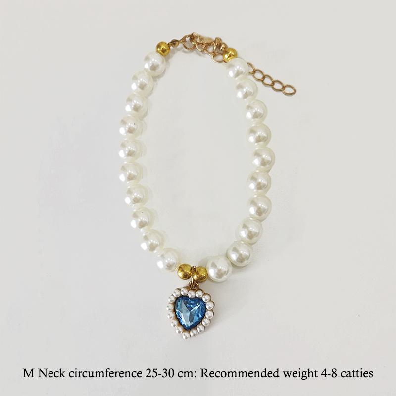 Princess Style Pet Pearl Collar For Dogs Cats - Cute Jewelry Accessory For Puppy Kitten Perfect Wedding Gift