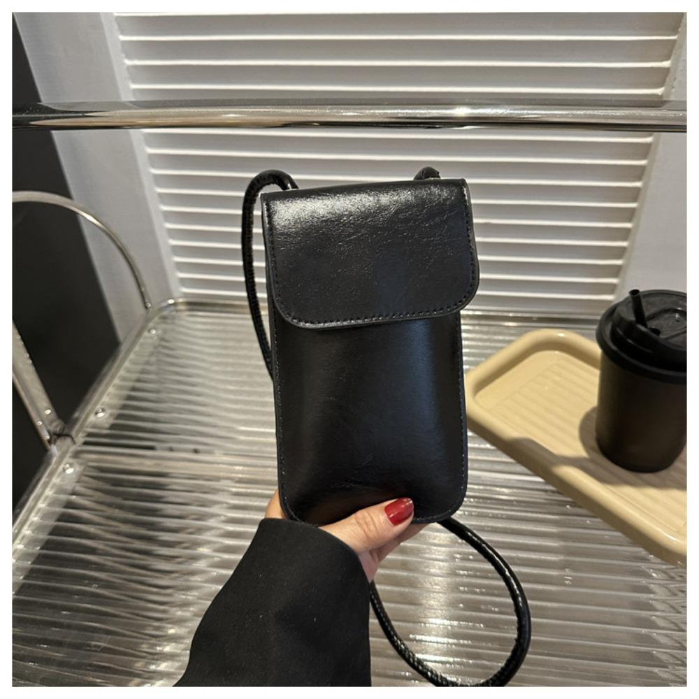 Fashion Handbag Shoulder Bag Crossbody PU Leather Messenger Bag Solid Color Cell Phone Purse Women
