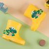 Children Waterproof Rain Boots with Drawstring Closure Non Slip Sole Cartoon Rabbit Print Lightweight Design for Boys and Girls Outdoor Use