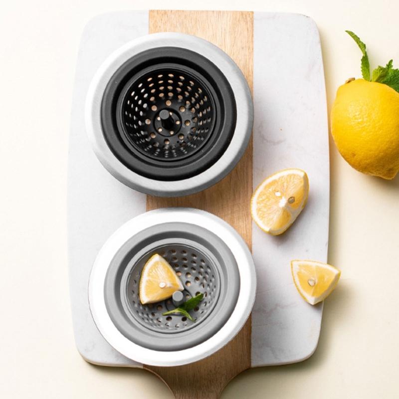 2Pcs Sink Filter Flexible Kitchen Sink Strainer With Fine Mesh Sink Drainer Shower Drain Hair Catcher Easy to Use