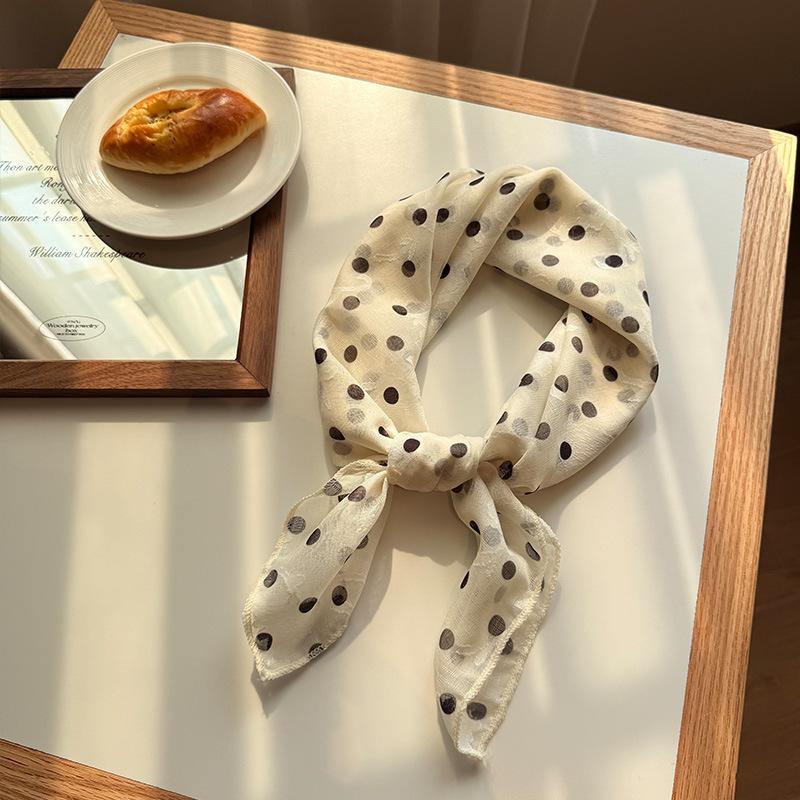 Plain Double-Sided Pattern Cotton And Linen Skin-Friendly Square Scarf Neck Care Retro Literary Scarf Silk Scarf Headscarf Headband Women