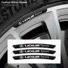 4 Stuks Auto Styling Wielnaaf Stickers Decoratiestrip Voor Lexus ES RX NX LS UX LM LX GX LC RZ IS250 RX350 LS500 LX600 NX260 CT200