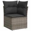 Vidaxl 11-Cz. Garden Furniture Set With Cushions, Grey Rattan Pe