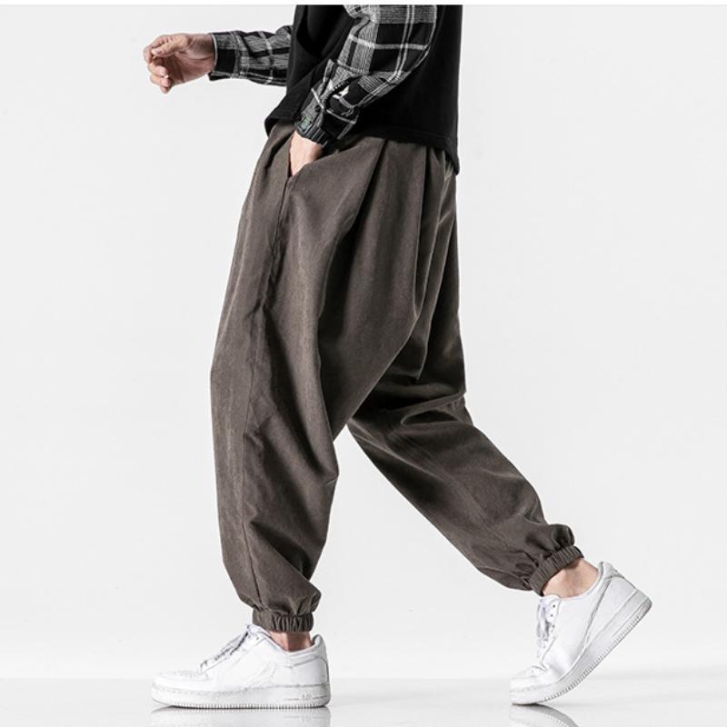 Herren Japanische Retro Gerade Weite Bein Jogginghose Sommer Lose Pumphose Fuß Freizeithose