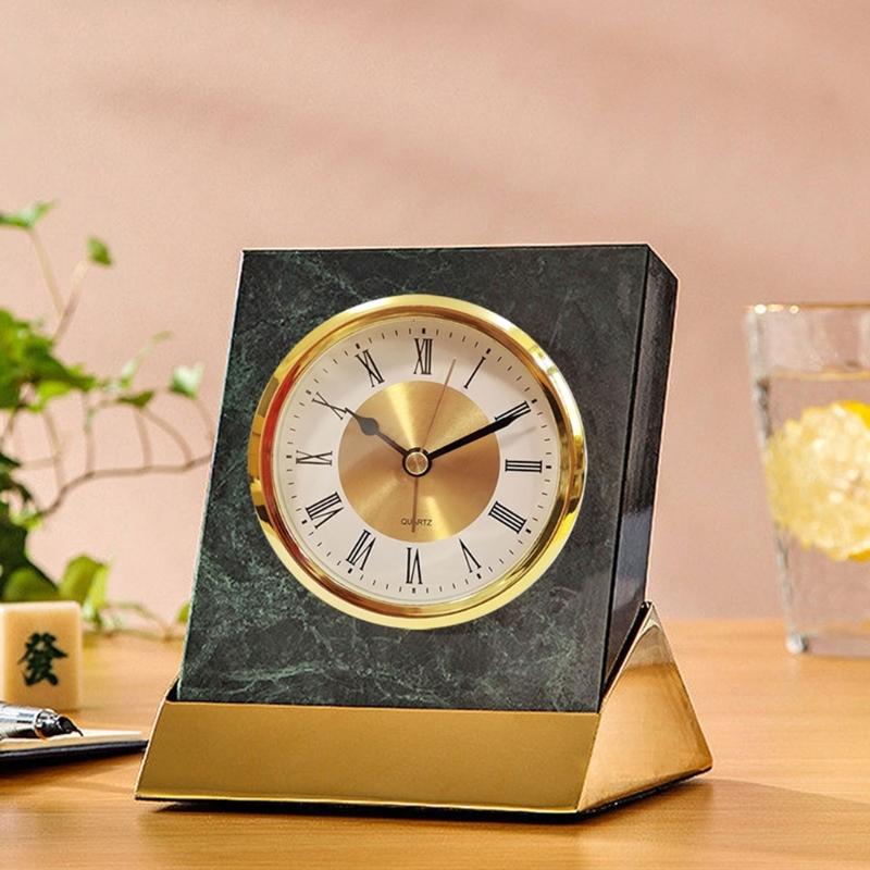 Stylish 89mm / 3.5in Round Clock Insert with Roman Numeral Clear Sleeves Clock for Office Display and Gift