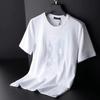 T-shirt Casual Elegante da Donna Rosa Chiaro con Ricamo di Fiori