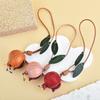 Bag Pendant Imitation Leather Hand-Stitched 3D Pomegranate Design Key Chain Wear-Resistant Bag Accessory