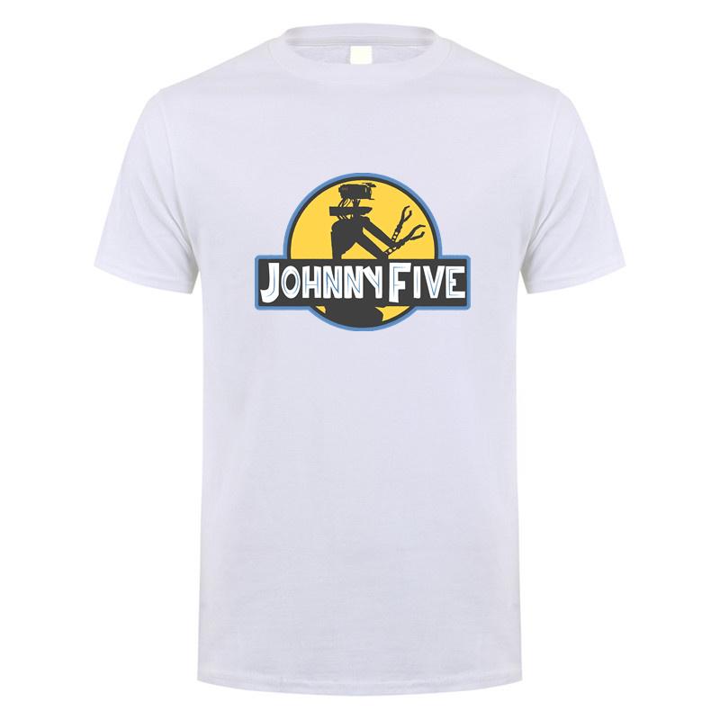 Funny Johnny 5 T Shirt Unisex Streetwear Tops Summer Short Sleeve Cotton Birthday Gifts Johnny Five Tshirt DY147
