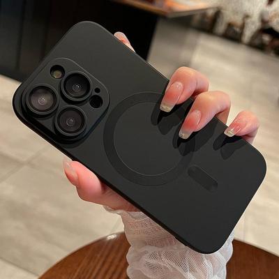 Luxury Magsafe Wireless Charge Case For iPhone 16 15 14 13 12 11 Pro Max X XR Xs Max 7 8 Plus SE 2020 2022 Soft Magnetic Bumper Cover