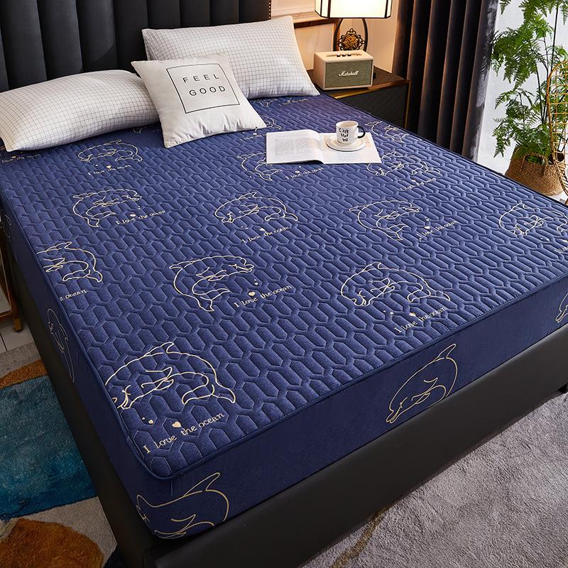 Cool Breathable Bed Sheets  Waterproof Thicken Mattress Pad Protector Skin-Friendly Durable Fitted Sheet Bed Cover Latex Mat Cover 150x200 180x200