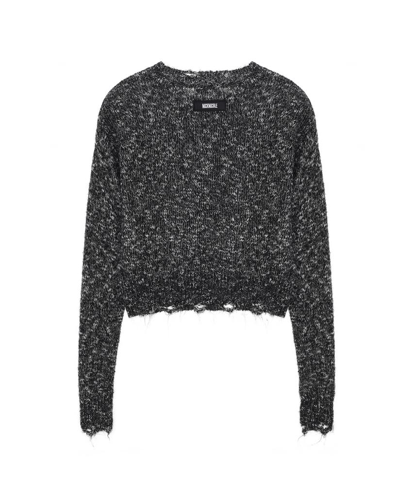 Nigaennikol Nicole Bokashi Damage Knit_Black