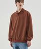 DRAW FIT Oversized Balloon Pique Sweatshirt [Brick]