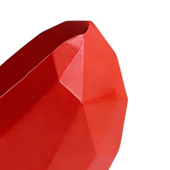 Mała Diamentowa Doniczka w Kształcie Serca dla Małych Roślin Drukowana 3D Mini Geometryczna Serce Doniczka na Kwiaty do Wnętrza Domowe Biuro Dekoracja Biurka