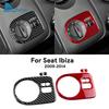 Real Soft Carbon Fiber Sticker For Seat Ibiza 6j 2009 2010 2011 2012 2013 2014 LHD RHD Car Headlight Switch Frame Interior Trim
