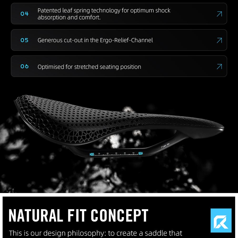 RYET Carbon 3D Printed Saddle Ultralight 190g 7*9 Bike Seating For Men Women Triathlon Road MTB Mountain Gravel Cycling Parts