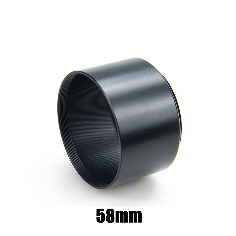 Black Lens Hood Metal Protective Shield for Canon/Nikon 40.5/43/46/49/52/55/58/62/67/72mm