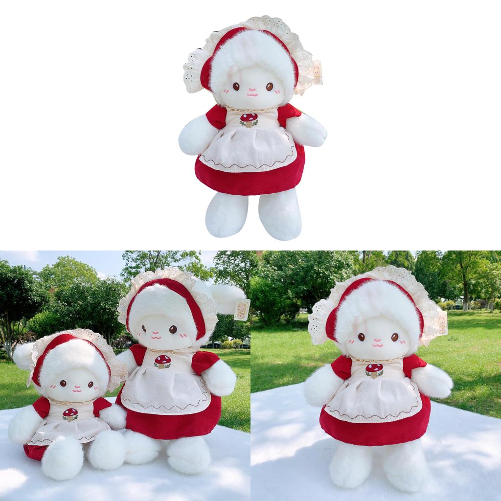 Pilz Schaf Plüschtier Groß Roter Hut Garten Stil Kissen Für Mädchen Und Jungen Geschenk