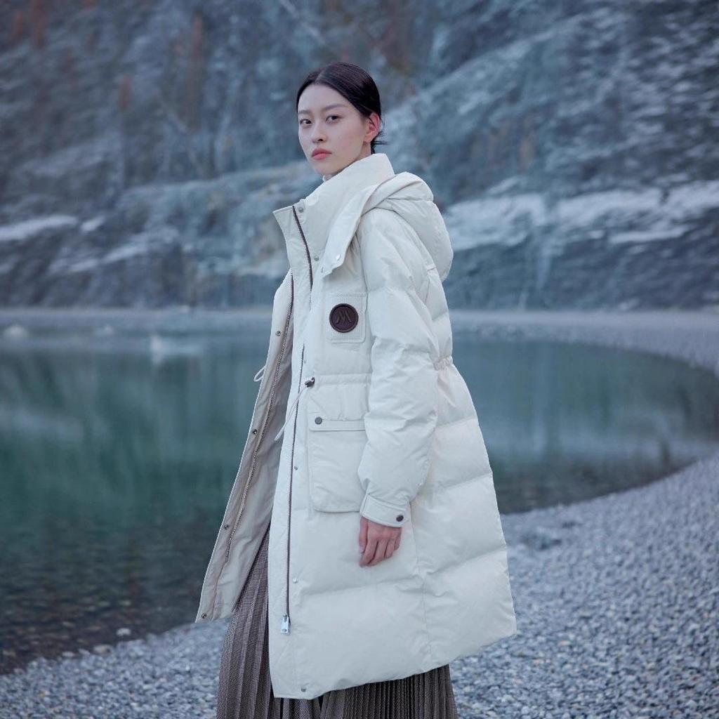 Women's 2025 Winter Luxury Long Down Jacket: Thick, Warm, Hooded Outerwear