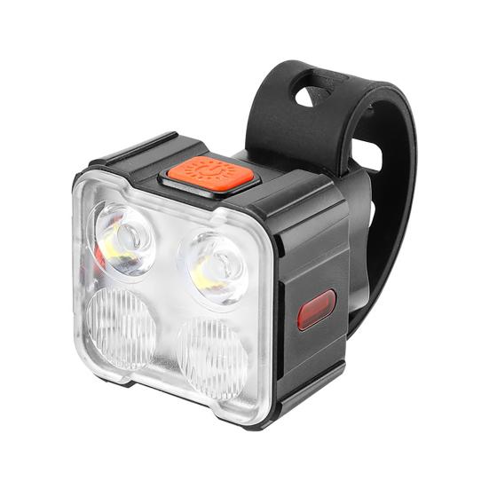 Bicycle Headlight Tail Light 4/6 LED Beads High Lumens Type-C Rechargeable Universal MTB Road Mountain Bike Night Riding Safety Warning Rear Lamp