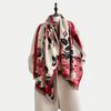 Flower Scarf Women's Imitation Cashmere Retro Temperament Printing Thickened Warm Scarf Travel Outside Fashion Temperament Shawl