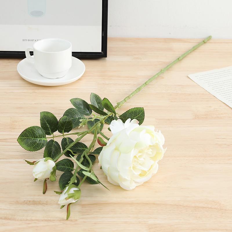 4 Pièces Roses Artificielles 80cm avec Longues Tiges Fleurs de Rose Artificielles Réalistes Fausse Rose Bouquet de Mariée pour Mariage Fête Florale Décor de Table pour la Maison