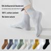 Men's Mid-Calf Cotton Socks, Four Seasons, Odor-Resistant, Antibacterial, Anti-Pilling, Seamless, Casual.