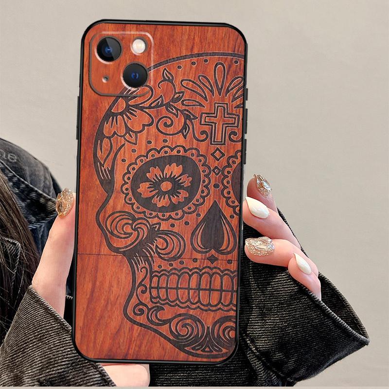 Natürliches Bambus-Holzmuster Druck Handyhülle für iPhone 17 Pro Max 14 13 12 11 15 16 Pro Max mini 16 Plus 16e 17 Air Cover