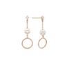 Boucles d'oreilles pendantes rondes en perle LPTJ4039T
