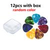 0.5mm Celluloid Guitar Pick with Storage Box Electric Guitar Smooth Plectrum Acoustic Guitar Bass Ukulele Accessories JXB