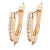 Luxury Green Natural Zircon Stud Earrings For Women Beautiful  Rose Gold Earring Wedding Engagement Jewelry