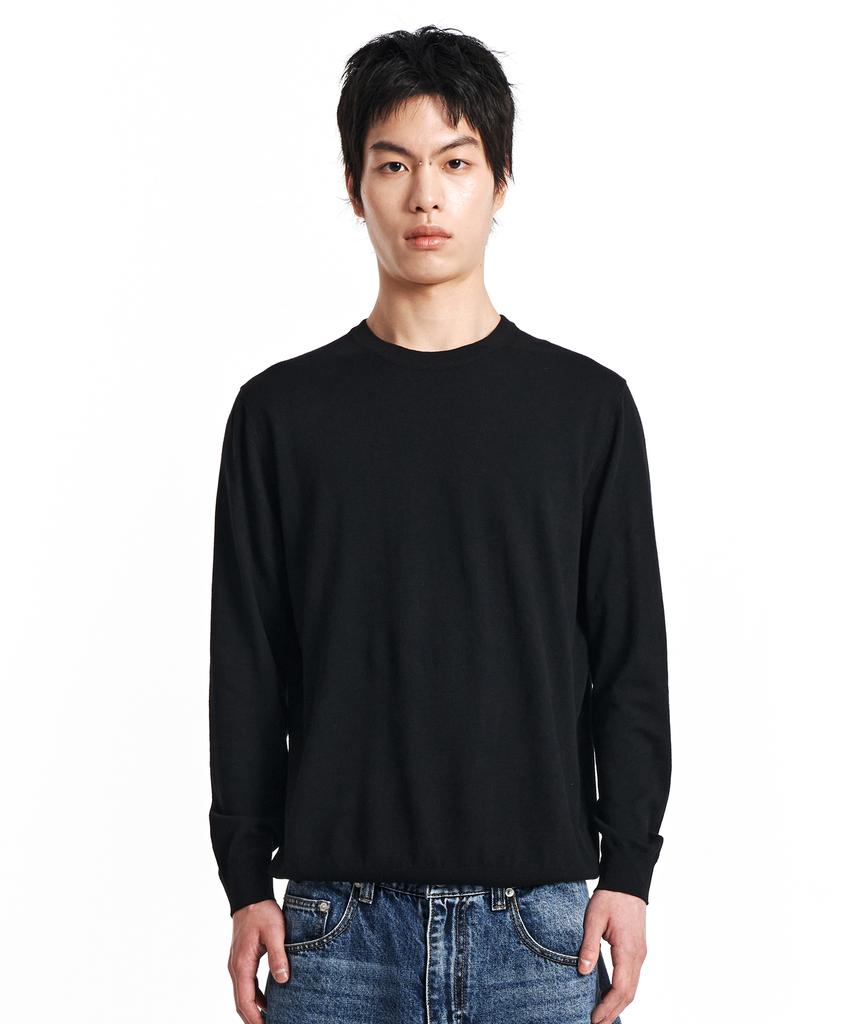 Gicheol Core Layer Knit Top (Black)