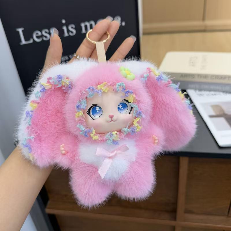 2026 Best-Selling Cute Big Ear Rabbit Plush Pendant Doll