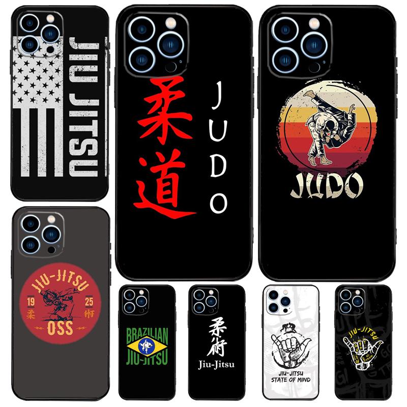 Judo BJJ Jiu Jitsu Fodral För iPhone 17 Pro Max 11 14 15 16 Pro Max 12 13 mini 16 Plus 16e 17 Air Telefonfodral