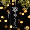 Acrylic Snowflake Icicle Ornament - Crystal Clear Christmas Tree Decoration