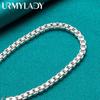 925 Sterling Silver 3mm Chain Bracelet For Women Men Wedding Party Fashion Jewelry