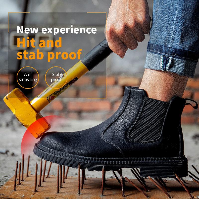 Safety Shoes Men Steel Toe Safety Boots High Top Working Sneakers Women Anti-smash Anti-stab Work Shoes Puncture Proof Construction Man Safety Boots