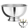 Stålskål för champagne och punsch 13 l diam. 393x214 mm - silver