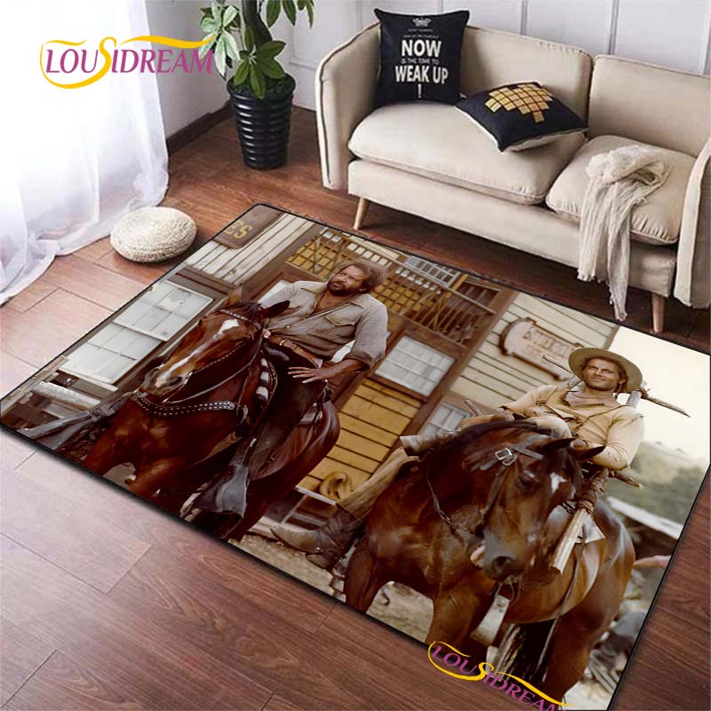 Bud Spencer & Terence Hill Tapijt voor Woonkamer Slaapkamer Vloerkleed Keuken Deur Kinderen Antislip Vloermatten Fotografie Rekvisieten Alfombra Tapijt
