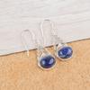 Sodalith Edelstein 925 Sterling Silber Schmuck Designer Ohrringe 1,64" Damen Geschenk CE-1-20